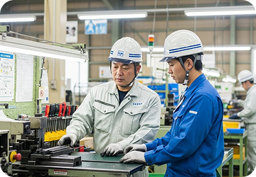 教育に時間がかかる現場のイメージ