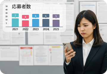 採用情報の認知不足を示すイメージ